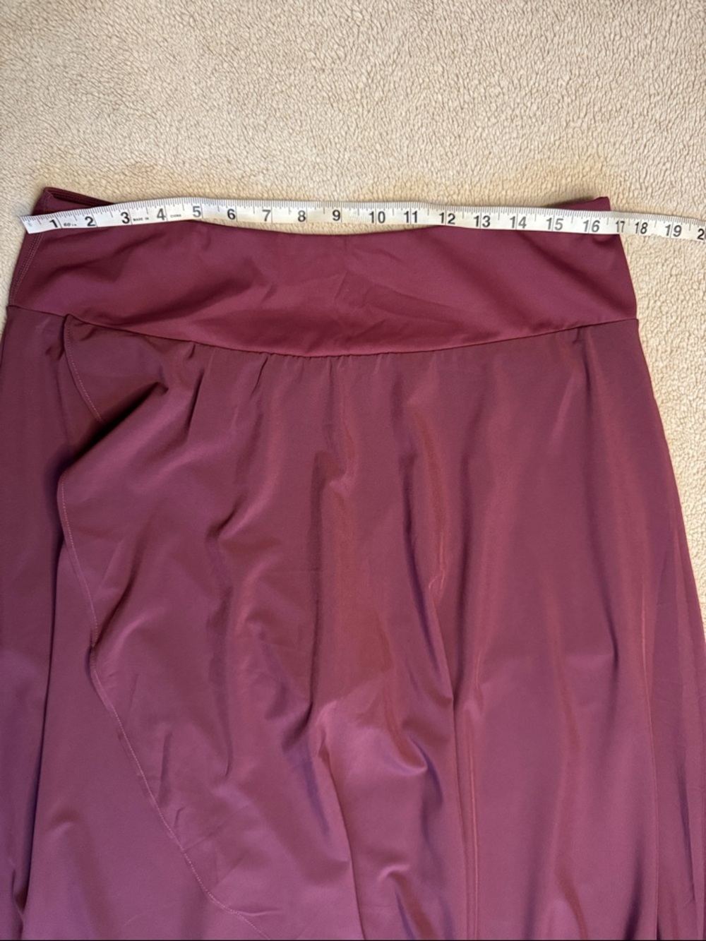 Halara Breezeful High Waisted High Low Skirt sz XL Wine Red Purple Burgundy - Picture 5 of 9